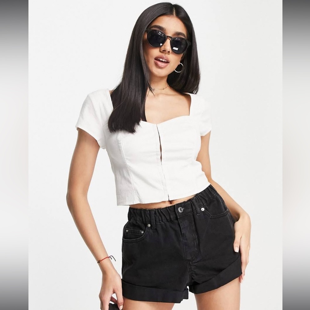 Abercrombie & Fitch crop top - white - size M